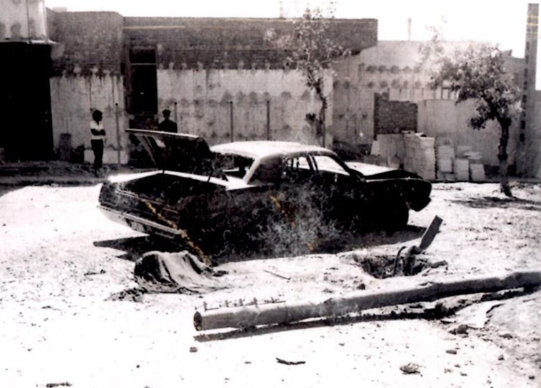 Special Agent Richard F. Law captured this crime scene of an early 1970's assassination attempt against U.S. military personnel in Iran. (Courtesy photo)