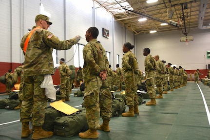 Soldiers being screened