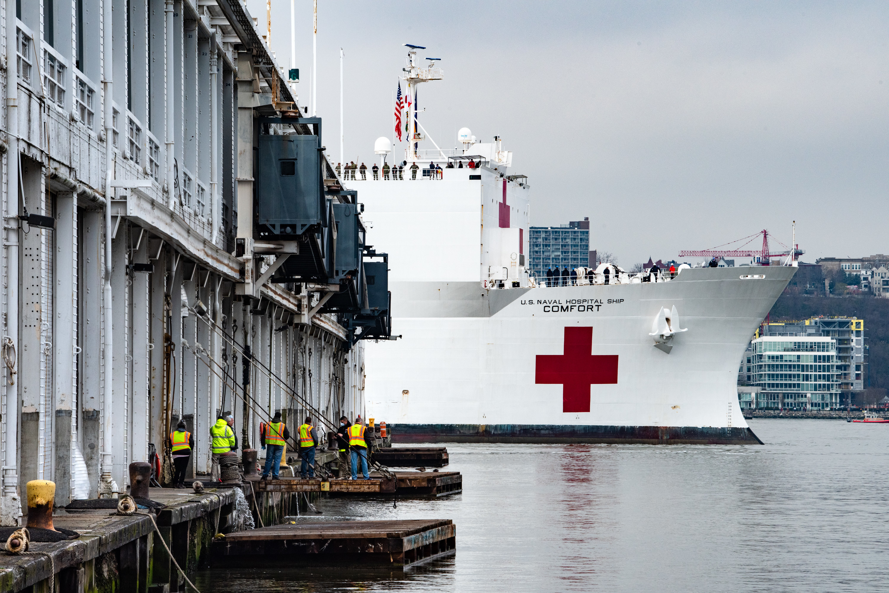 Troop Support provides essential supplies to floating hospitals