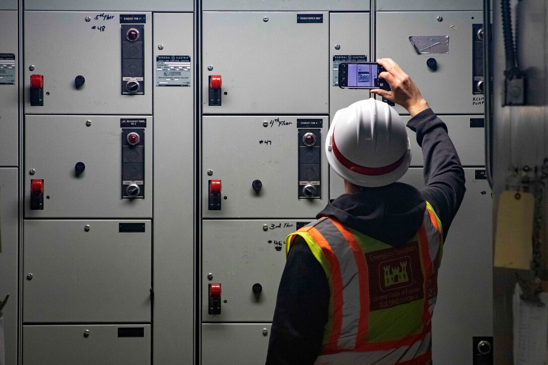 Engineer inspects facility.