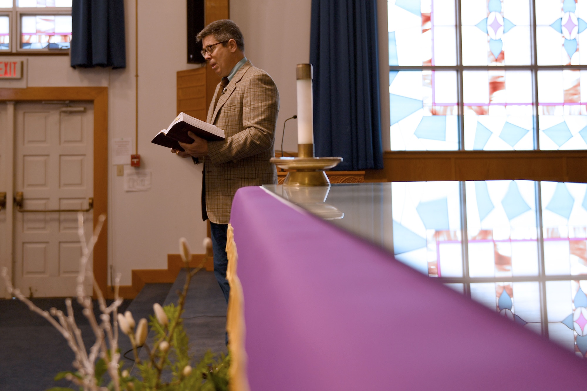 a man reads