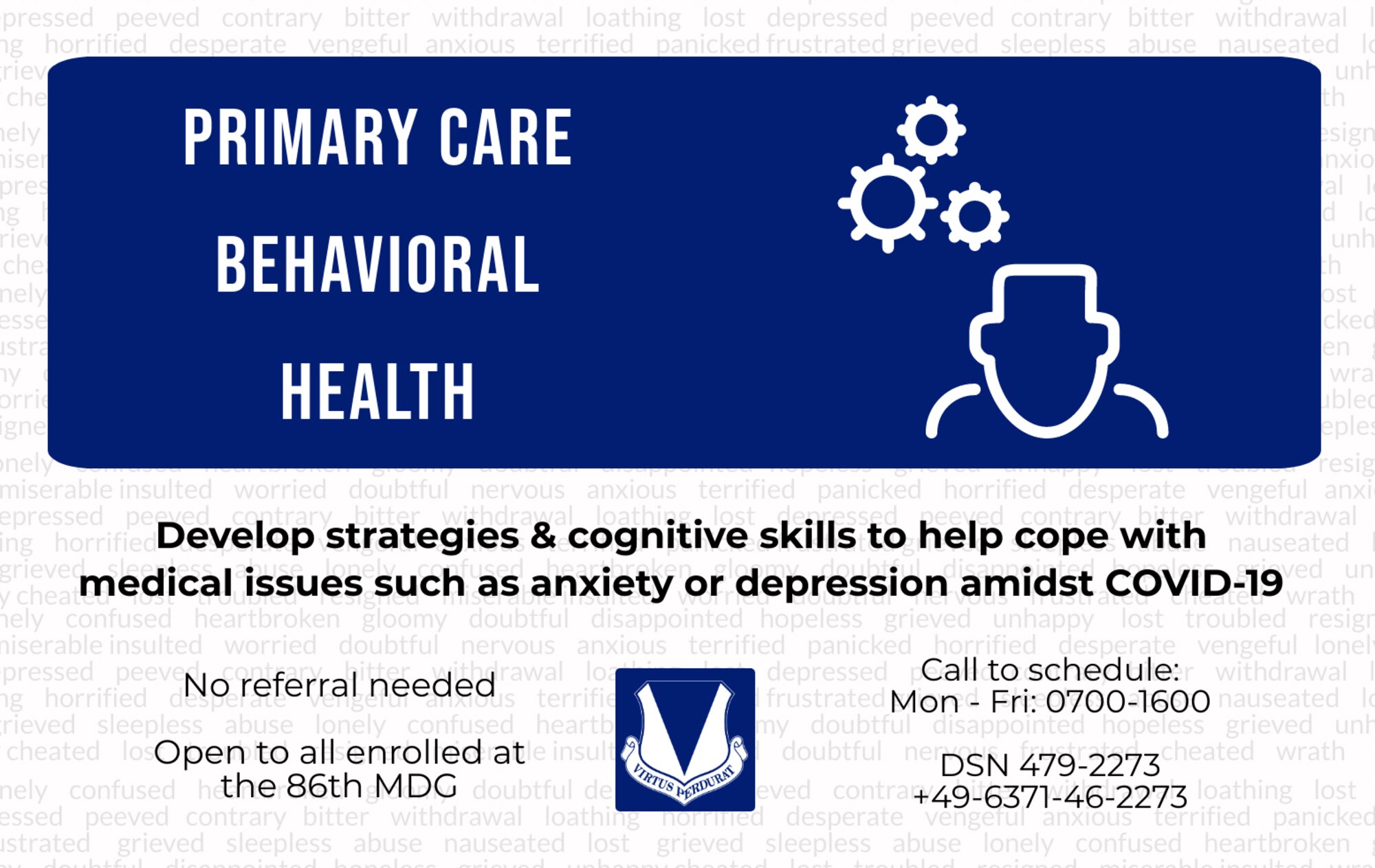 Graphic of Primary Care Behavioral Health contact information