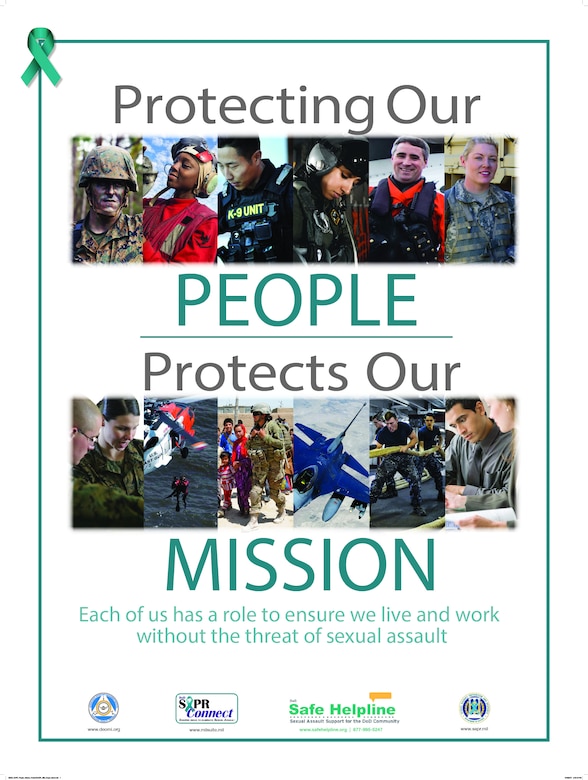 This April, Sexual Assault Awareness and Prevention Month, the Department of Defense observes the importance of protecting their own through the theme, “Protecting our people protects the mission.” Master Sgt. Timothy Donelson, 47th Operations Group first sergeant views Laughlin Airmen as more than simply coworkers and strives for their trust by being there for them in their time of need.
“The military wants people to know all the great resources out there and to show members they are not alone,” he said. (Courtesy graphic)