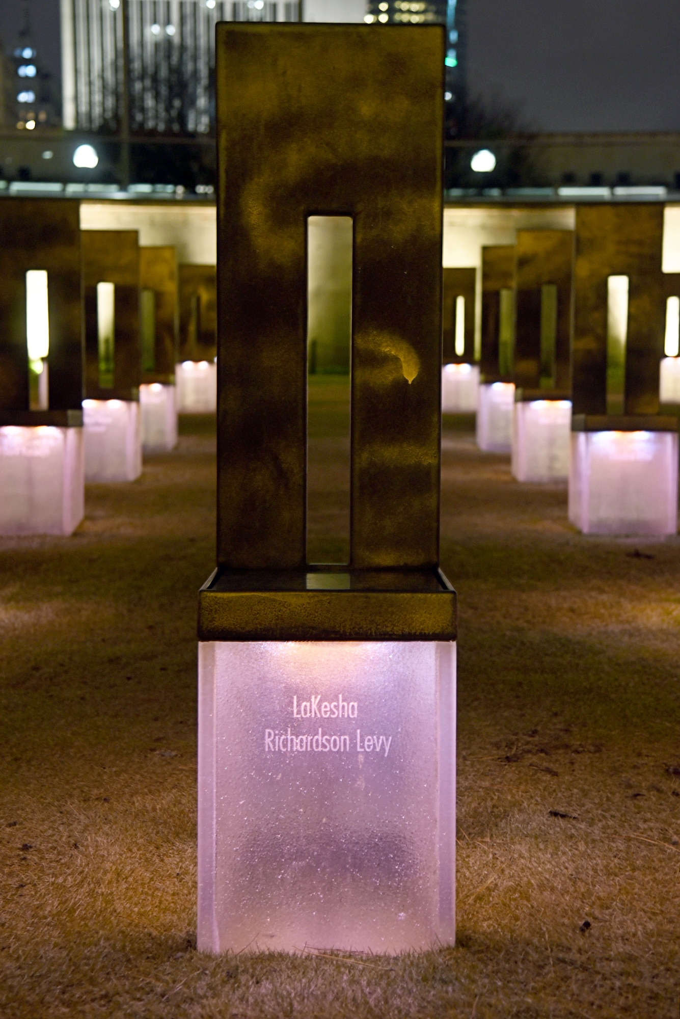 Oklahoma City Bombing Memorial chair in honor of Lakesha Levy