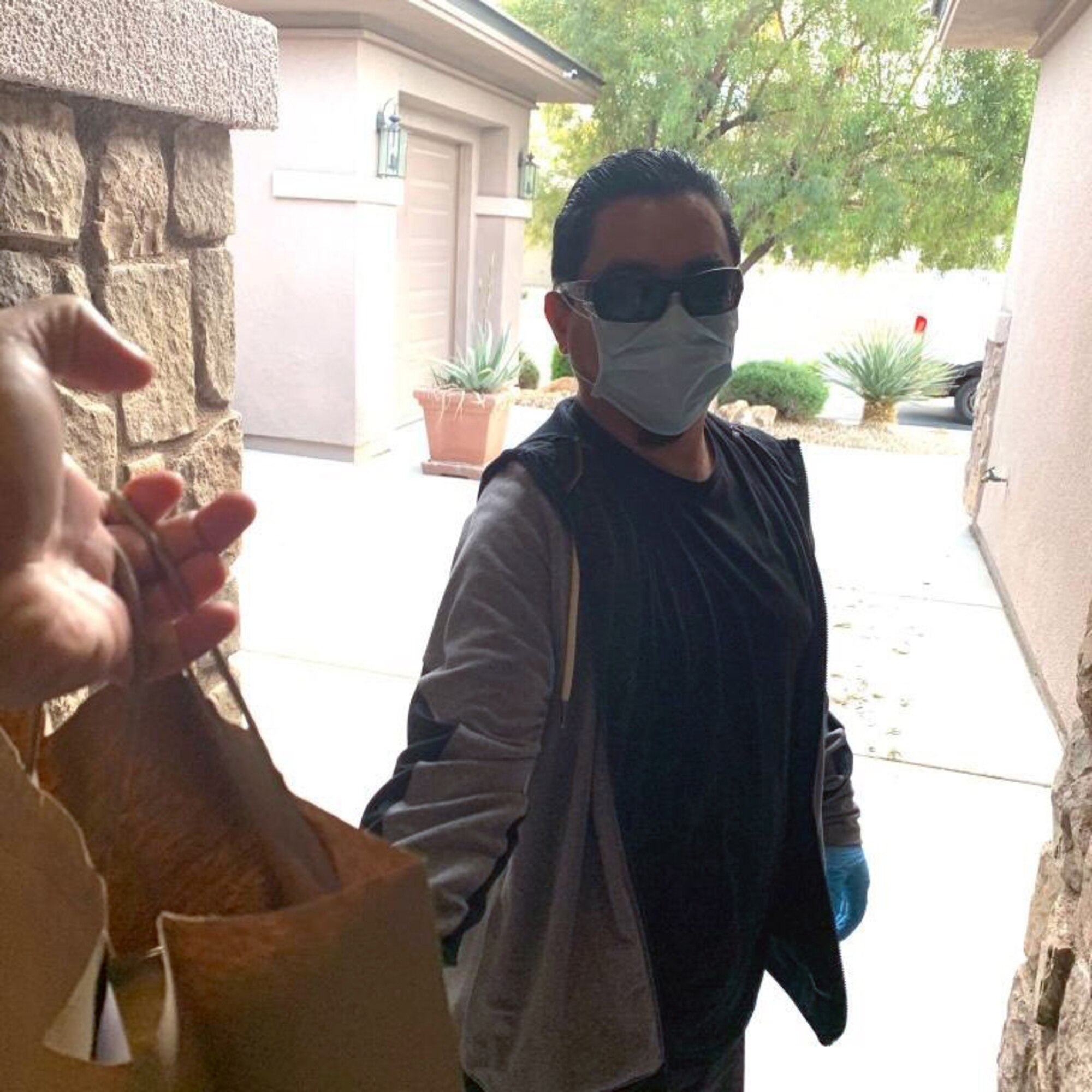 Families from the 926th Wing received catered meals from the USO, in Las Vegas, Nevada, April 7 and 9, 2020. Fifty-nine meals were delivered directly to the address provided by the family members during initial outreach from the USO
