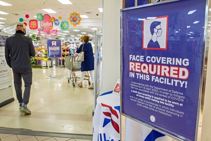 Commissaries and Army and Air Force Exchange Service facilities on Joint Base San Antonio now require all store employees and customers to wear some form of face covering in order to enter the store as of April 10.