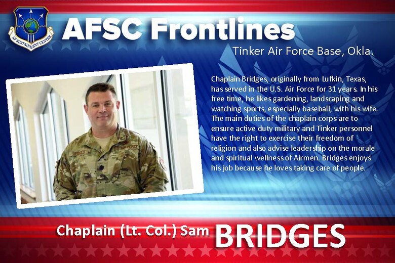 AFSC Spotlight: Meet Chaplain Sam Bridges
