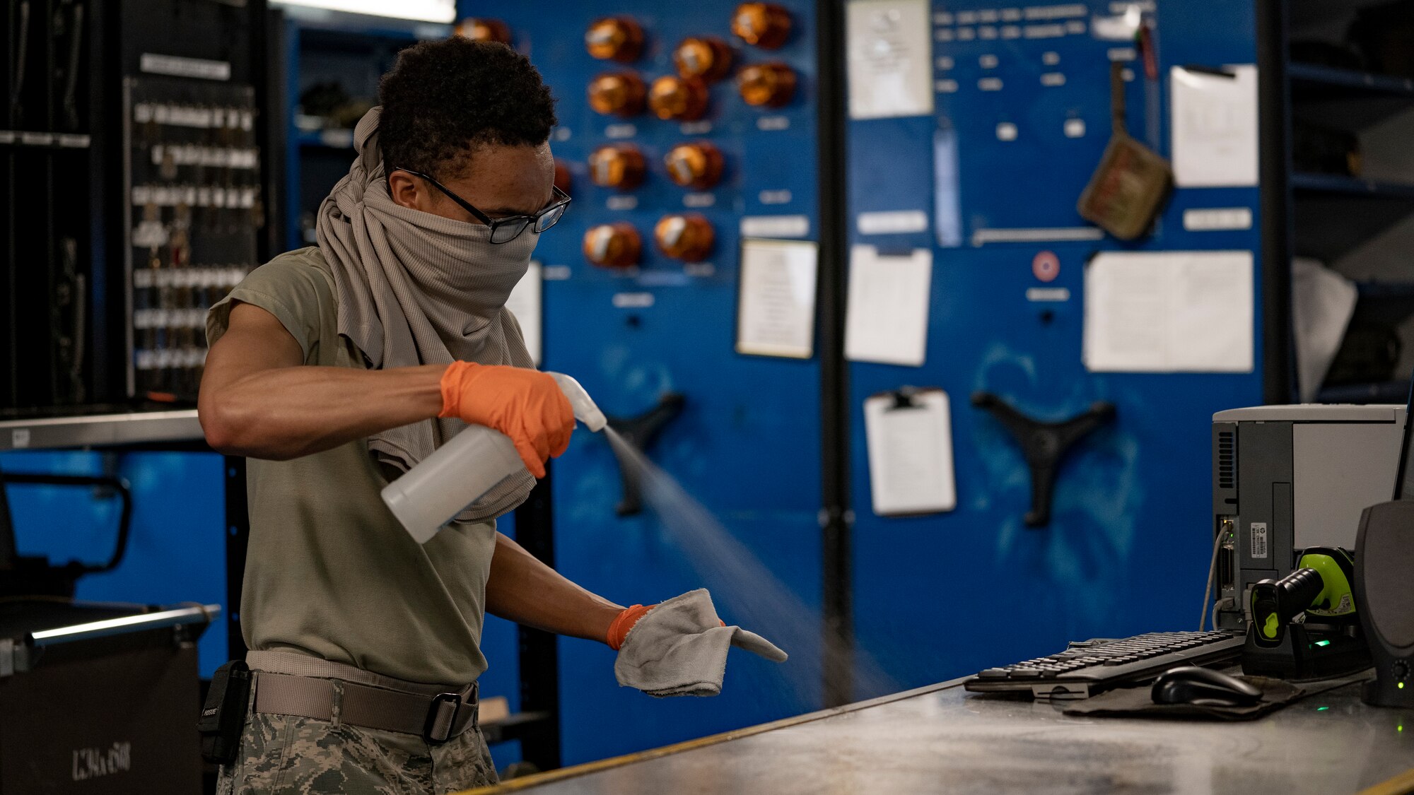 Airmen Spraying