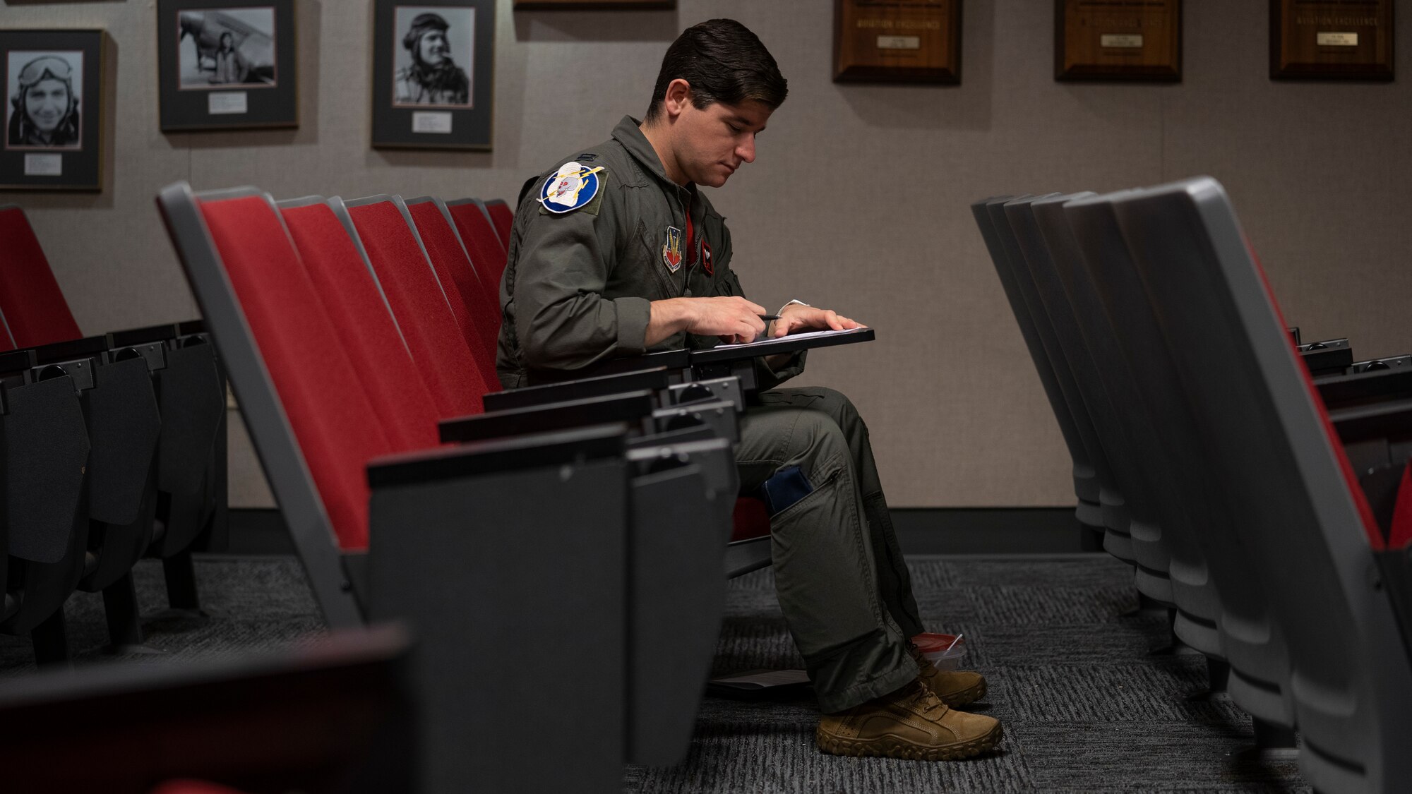 Pilot sitting