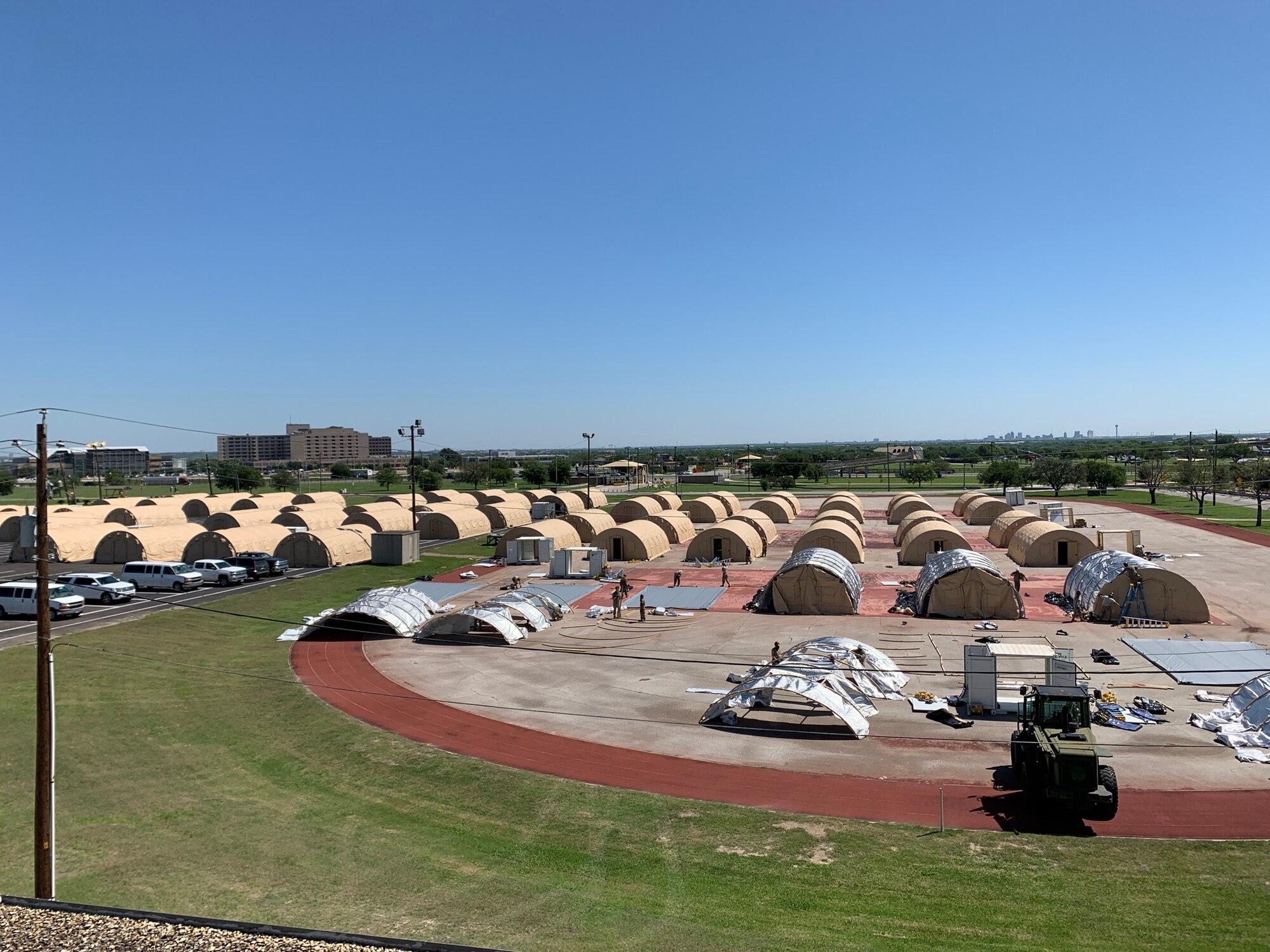 The 635th Materiel Maintenance Group -- the Air Force’s only Basic Expeditionary Airfield Resources unit -- supplied more than 1.2 million pounds of equipment and cargo to construct additional facilities to support Air Force Basic Military Training. In all, the 635th MMG shipped more than 1.2 million pounds of equipment and cargo, worth more than $10.8 million. (U.S. Air Force photo by Lt. Col. Jerry Ottinger)