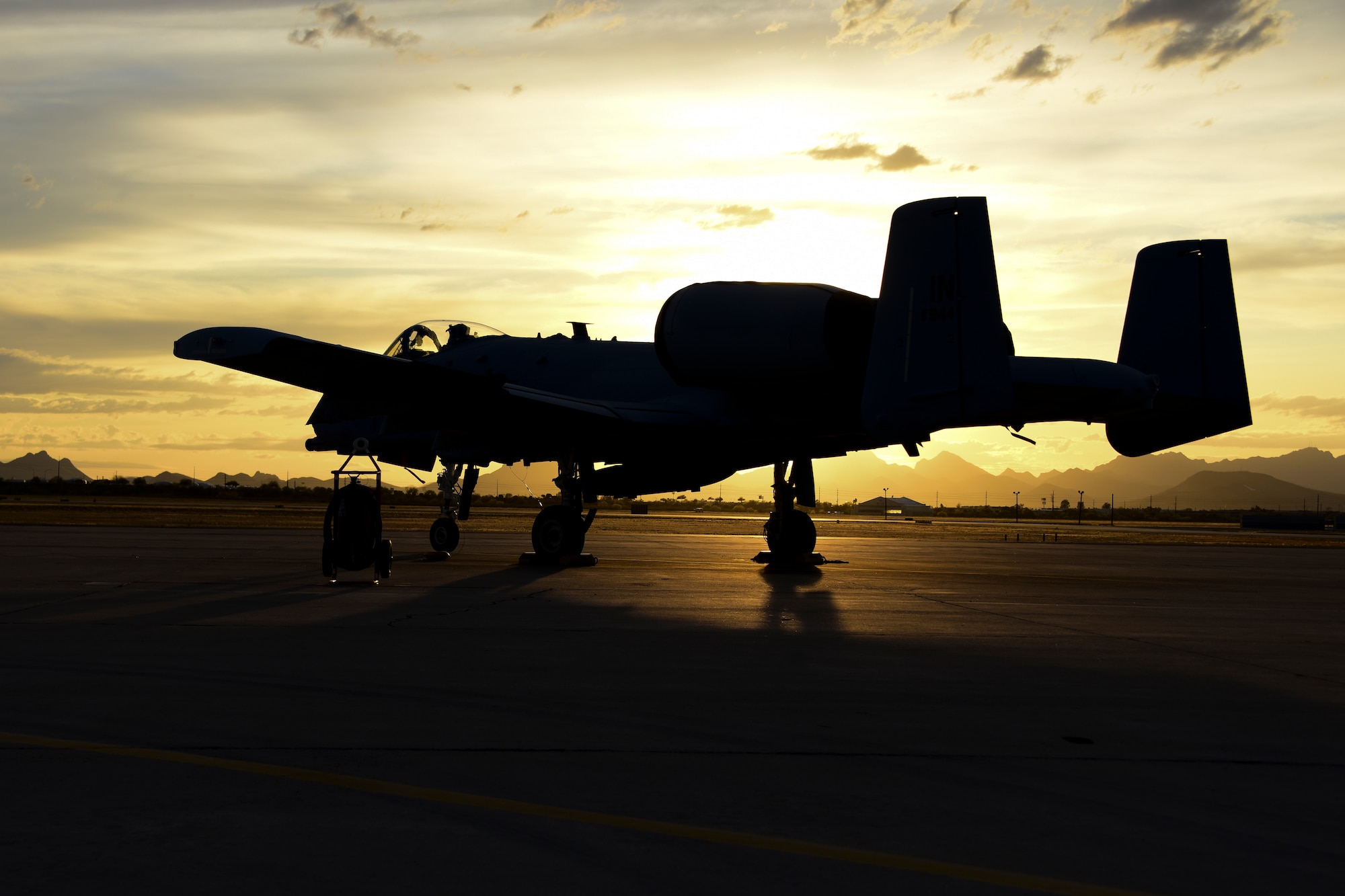 A photo of an aircraft sitting on the flight line