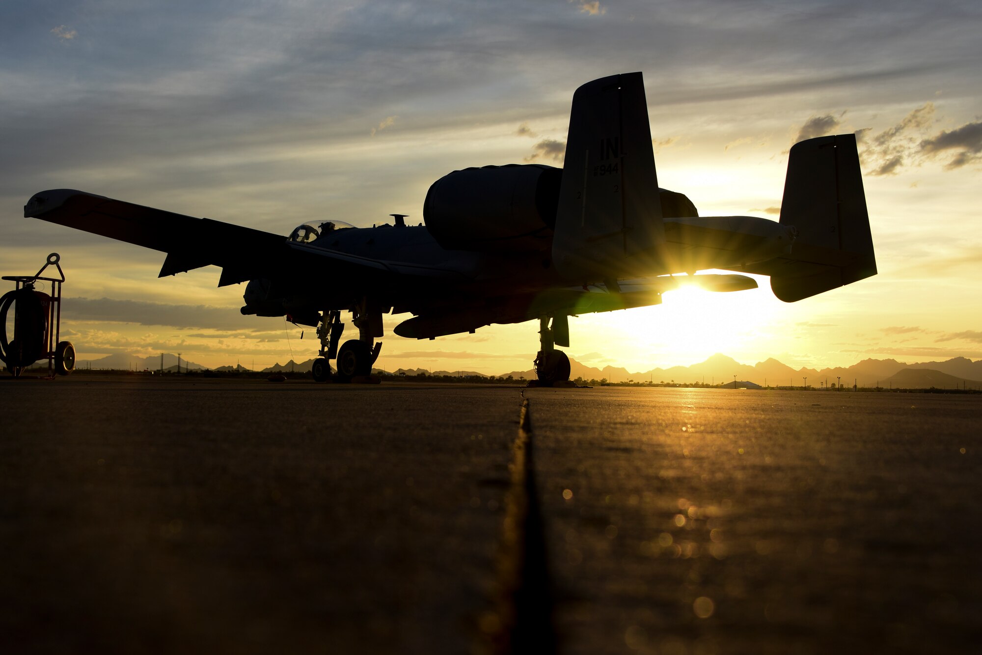 A photo of an aircraft sitting on the flight line