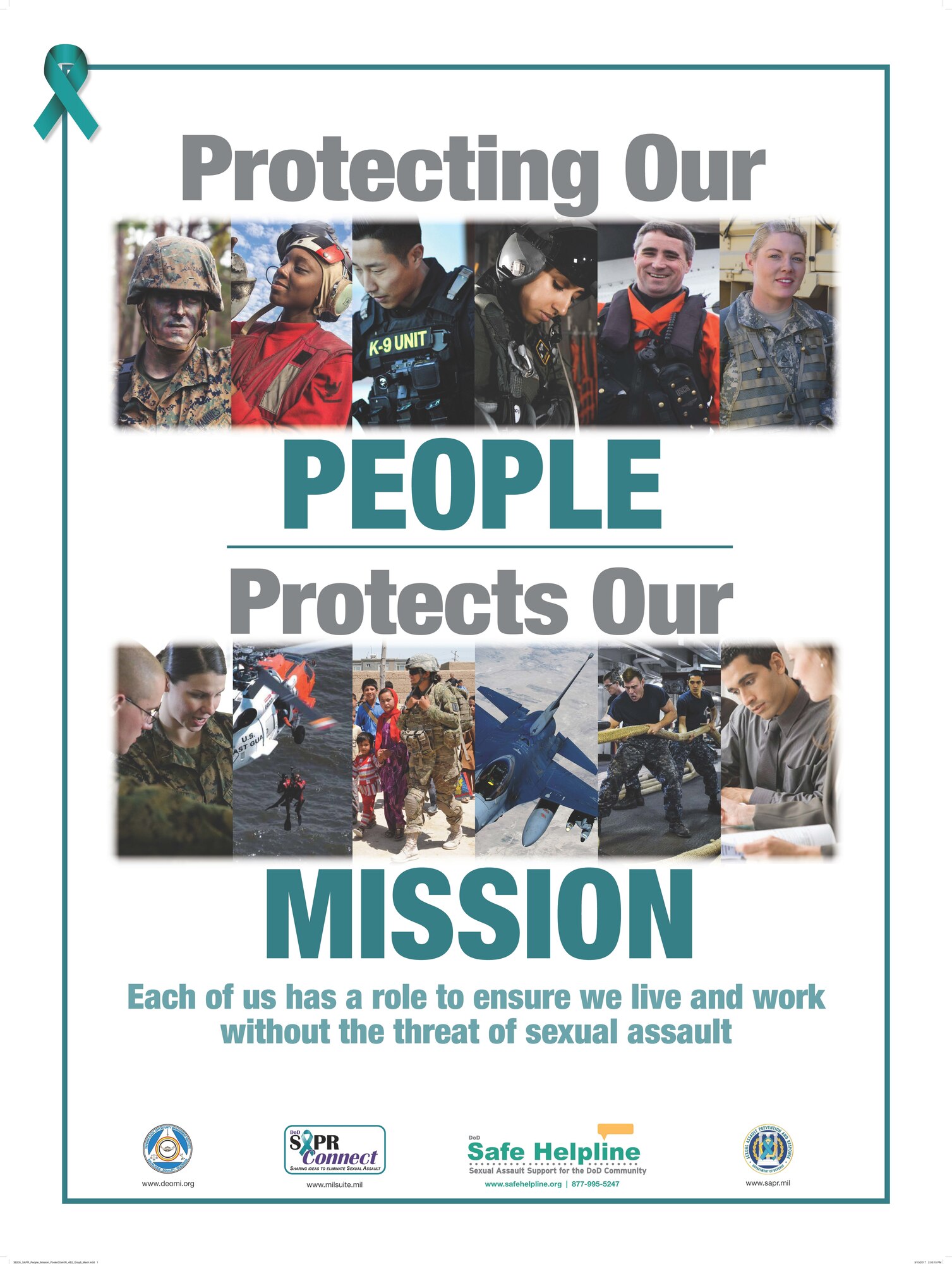 Protecting our people protects our mission graphic for sexual assault awareness and prevention month