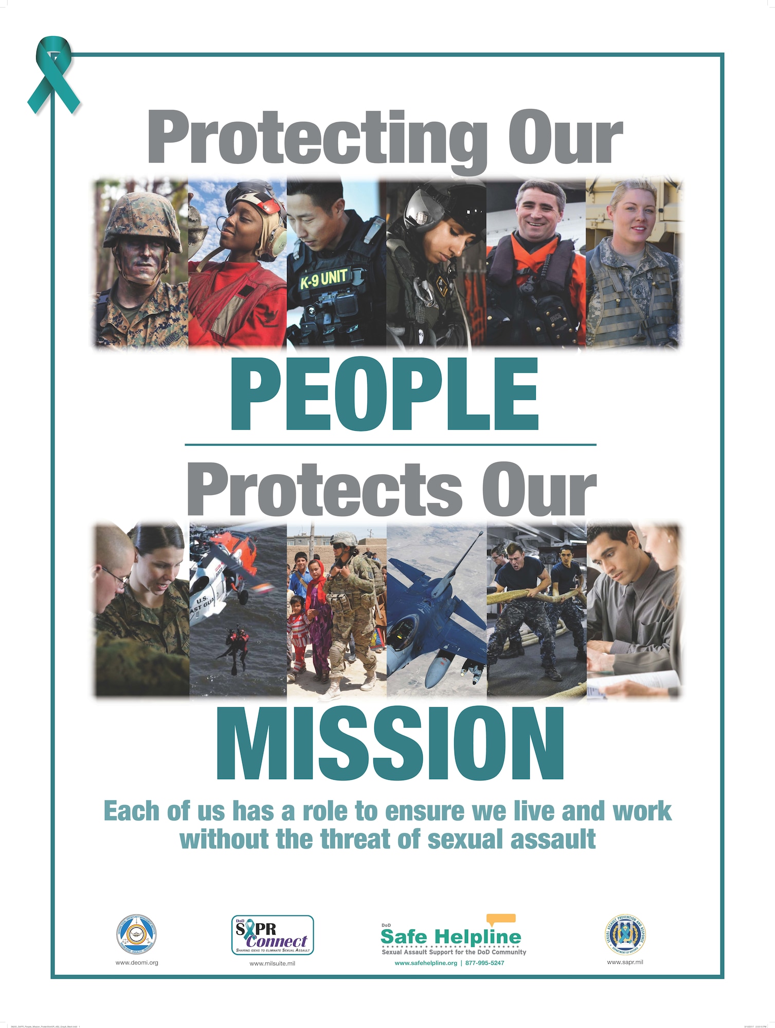 Protecting our people protects our mission graphic for sexual assault awareness and prevention month