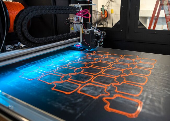 The Additive Manufacturing Lab team is developing non-medical FDA approved 3D printed mask frames made out of plastic in support of protecting NSWC PCD employees from COVID-19.