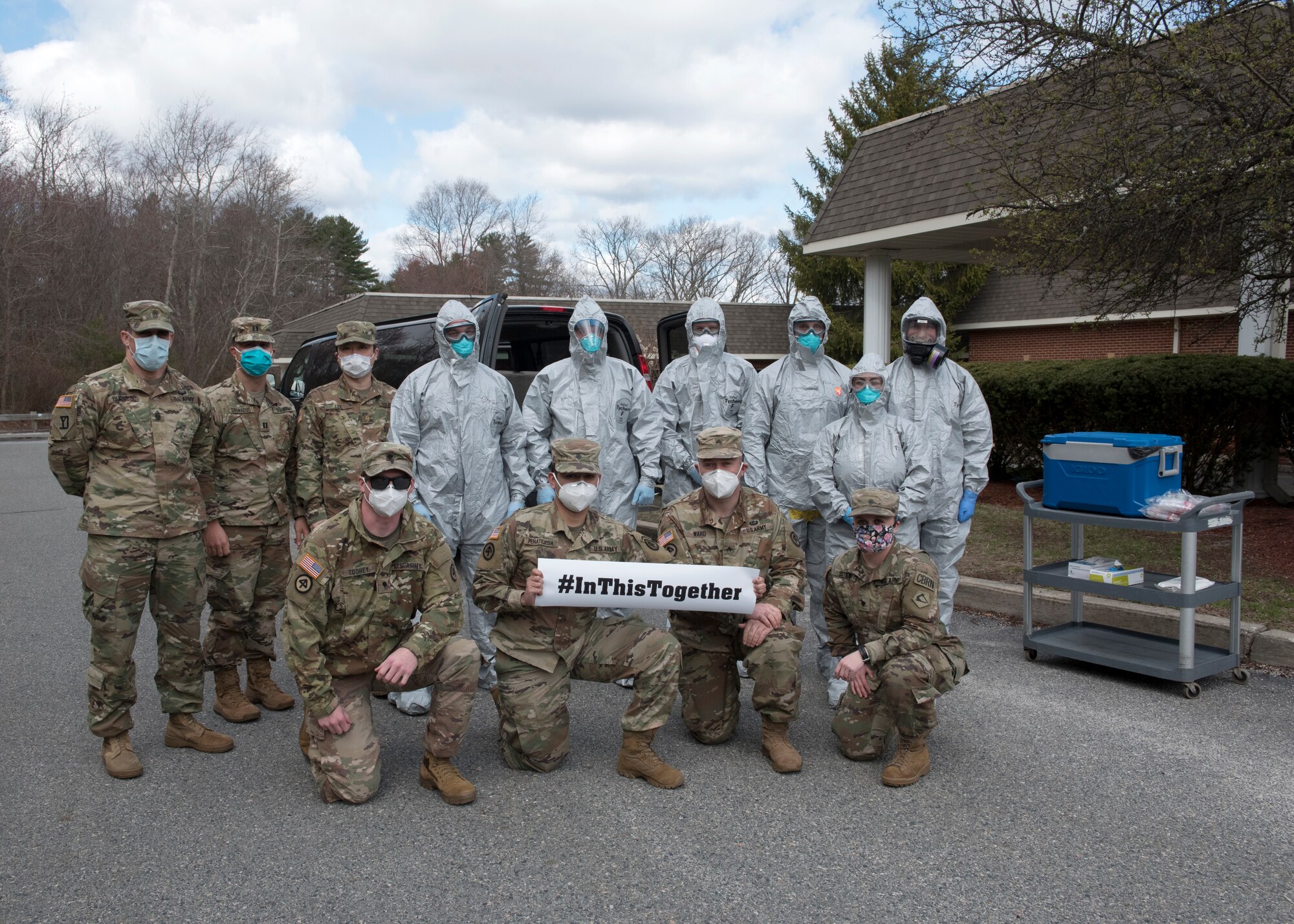 Soldiers and Airmen from the Massachusetts National Guard