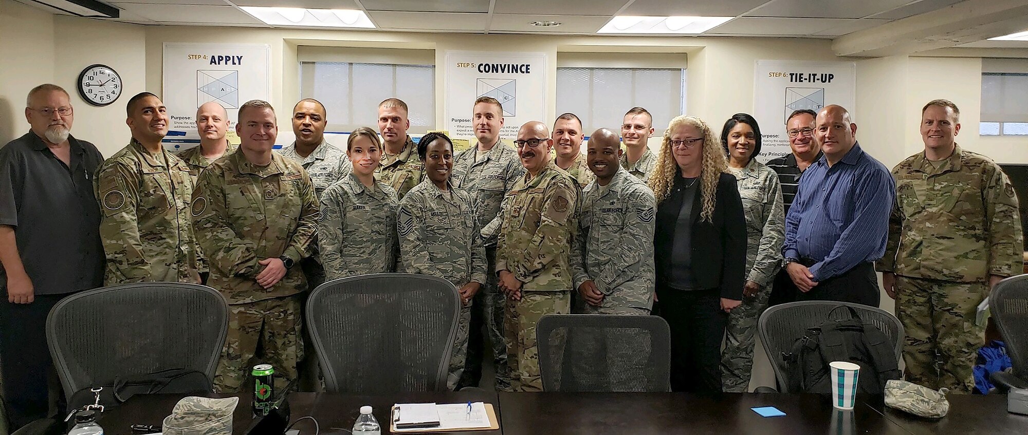 The Total Force Recruiting Integration Cell during their first meeting in May 2020.