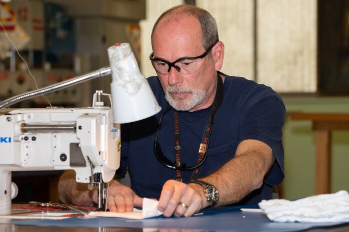 NNSY's Sail Loft has begun making facemasks to further ensure the health and safety of workforce personnel, with a capacity to produce up to 900 daily.