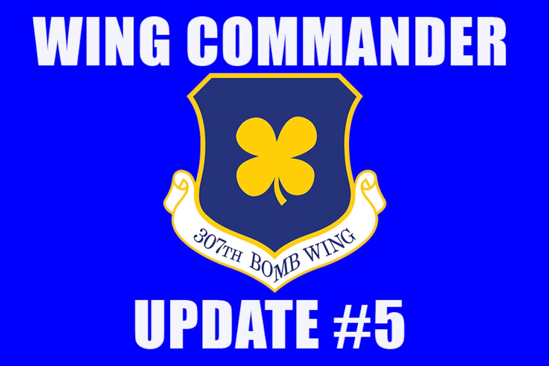 Art graphic with wing patch and text "Wing Commander Update #5