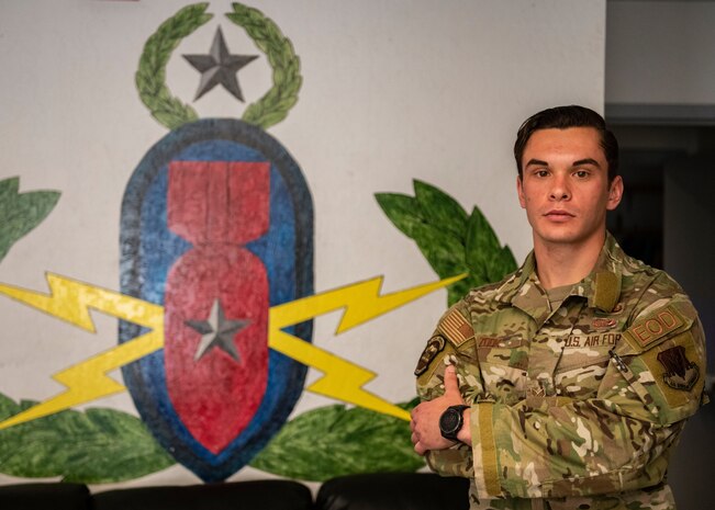 Senior Airman Jace Zook poses for a photo.