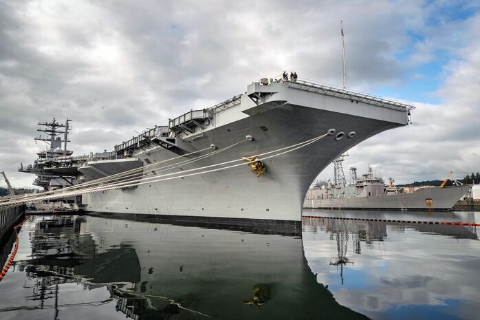 Puget Sound Naval Shipyard & Intermediate Maintenance Facility completed a Carrier Incremental Availability for USS Nimitz (CVN 68) early, April 13, 2020. PSNS & IMF workers teamed up with contractors and Nimitz’ ship’s force to complete the availability two days early, after conducting a combined 17,500 man-days of work on the ship, from Feb. 21 to April 13.