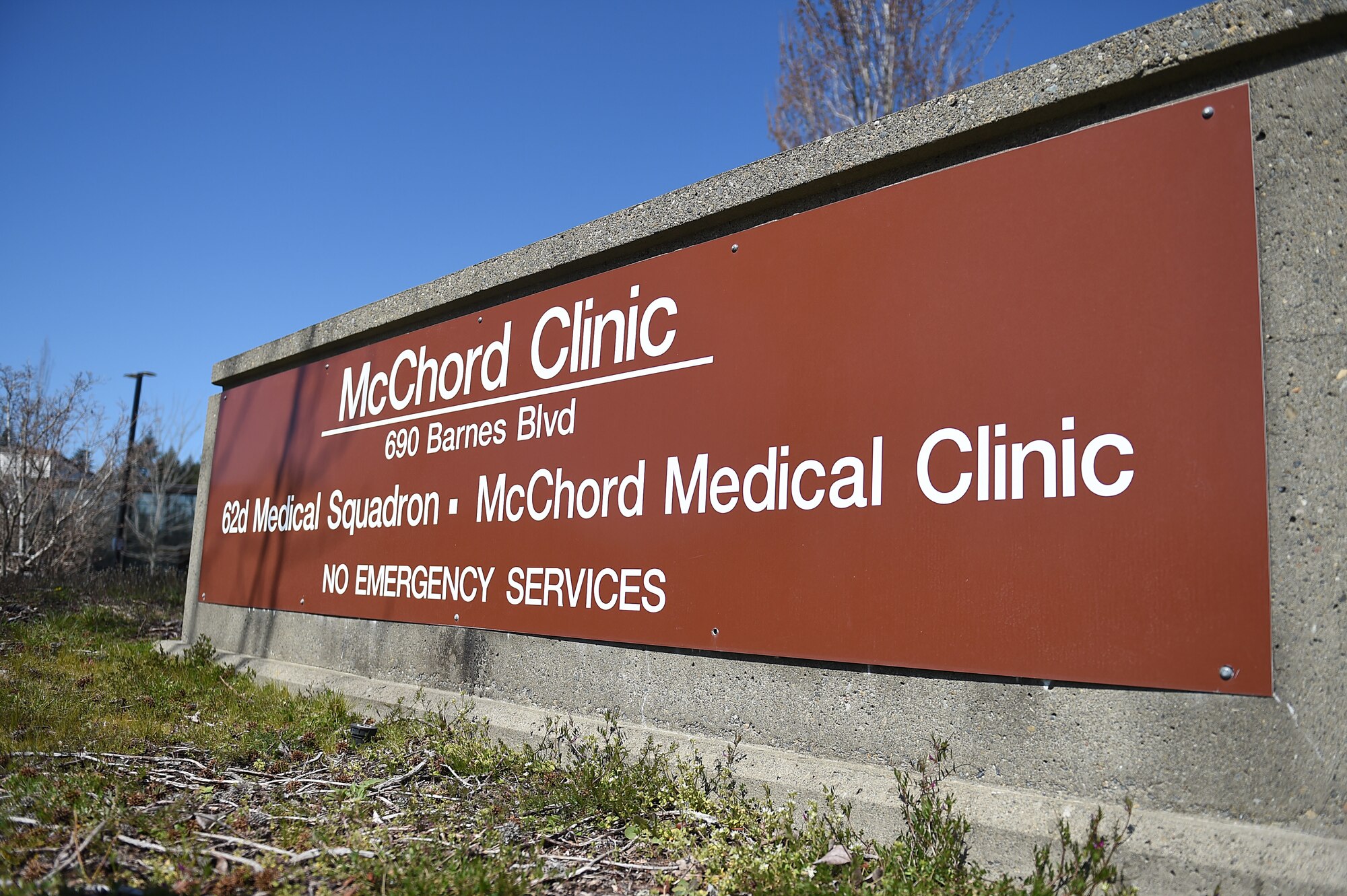 The 62nd Medical Squadron, or McChord Clinic, has changed the way it does several of its daily operations considering the COVID-19 pandemic. Many medical appointments are now provided over the phone and all individuals are medically screened prior to entering the clinic. (U.S. Air Force photo by Airman 1st Class Mikayla Heineck)