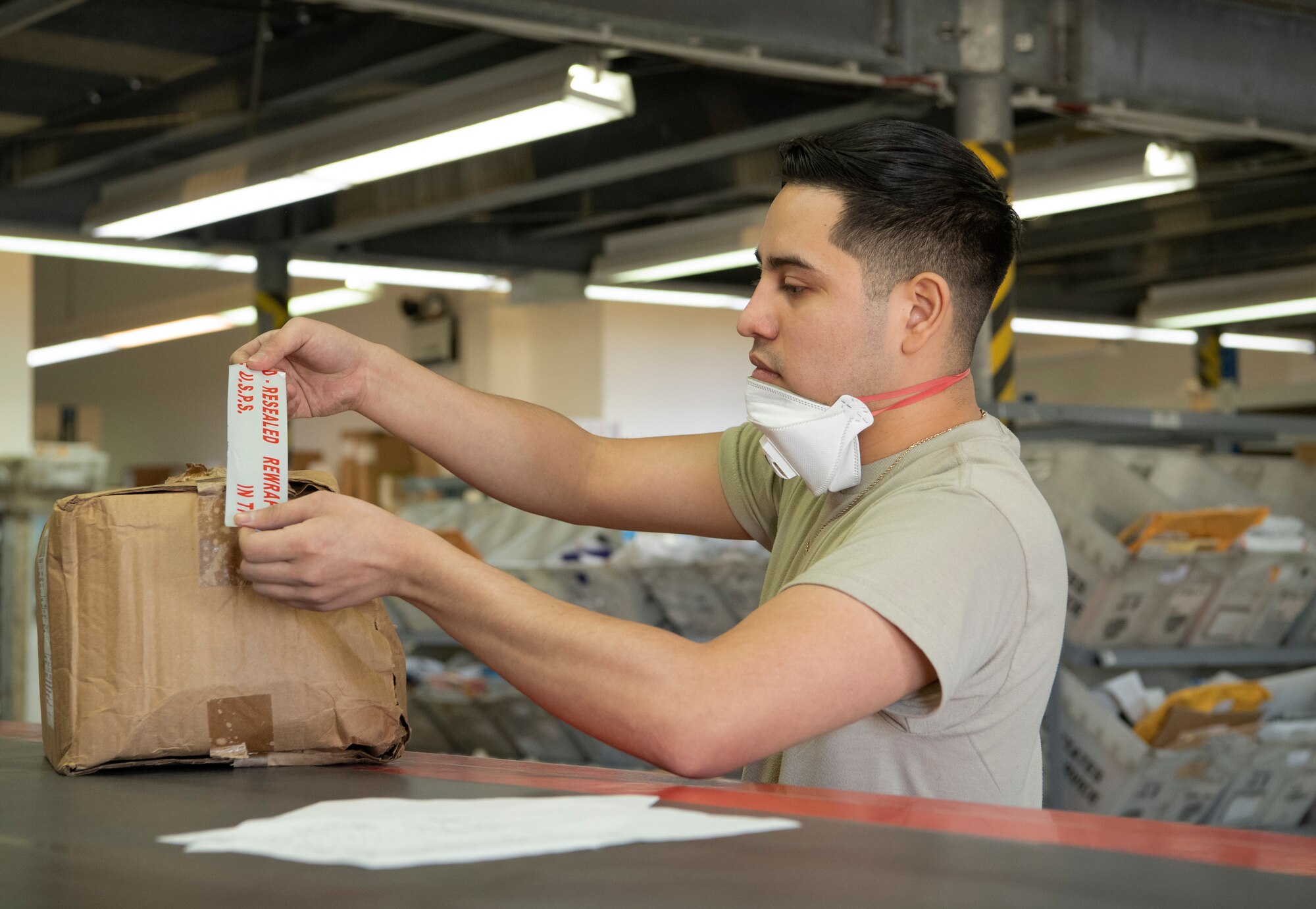 Despite the COVID-19 pandemic, packages continue to arrive daily to Spangdahlem AB and members of the base can still receive mail.