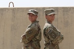 U.S. Army Sgt. Kaela Henasey and Sgt. Karissa Henasey deployed in the Central Command area of responsibility, April 10, 2020.  The twin Soldiers are on their second deployment with the 30th Armored Brigade Combat Team, North Carolina National Guard.