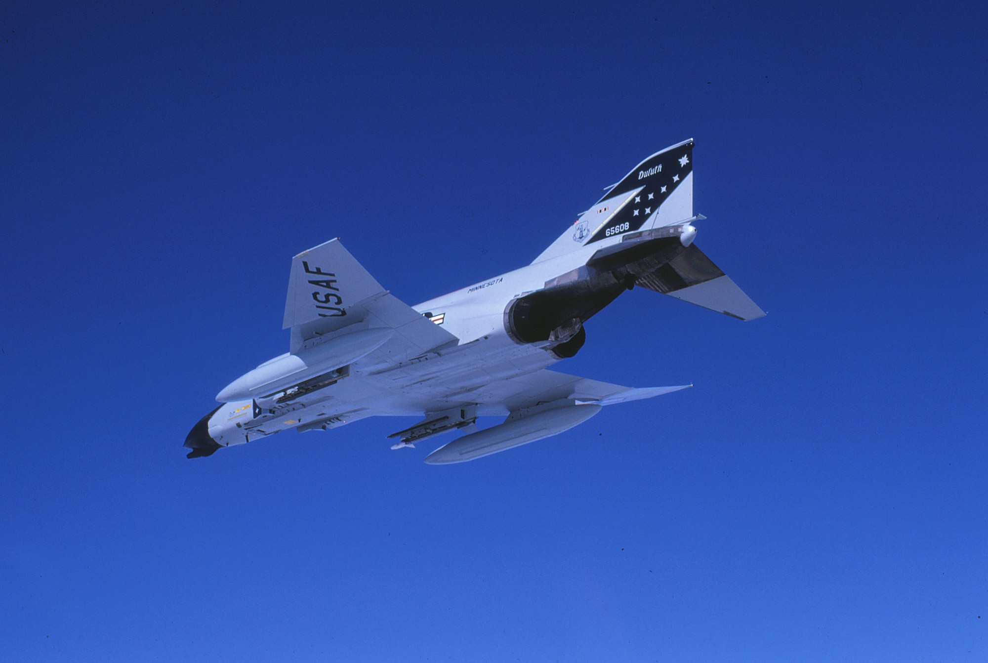 The F-4D with tail number 65-608 (pictured), has been on display at the Duluth International Airport for several years and is a reminder to the important role it played in the wing's history.