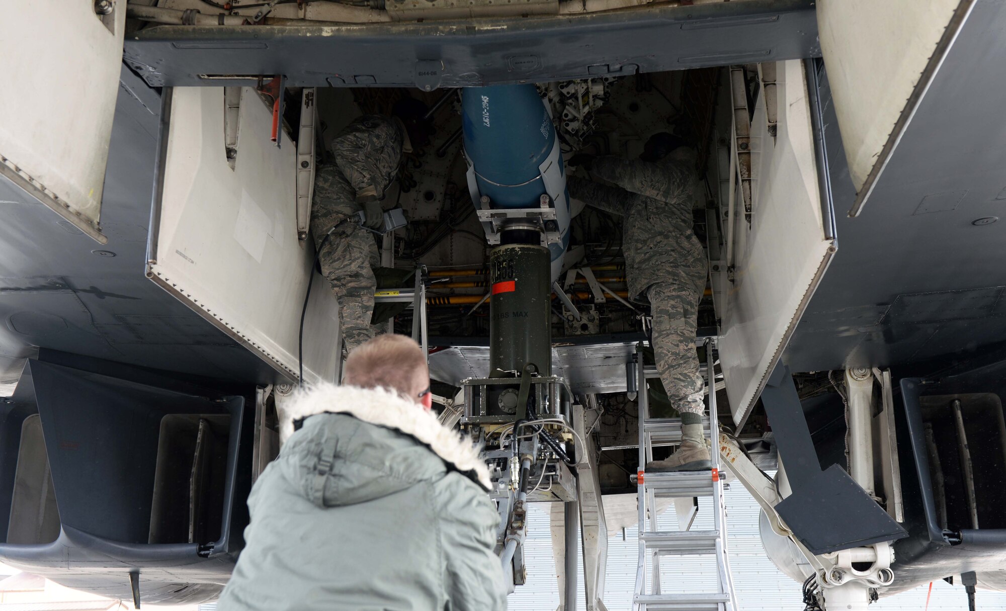 The 34th and 37th Bomb Squadron launched jets to prepare aircrew for the Air Force Weapons School April 15.