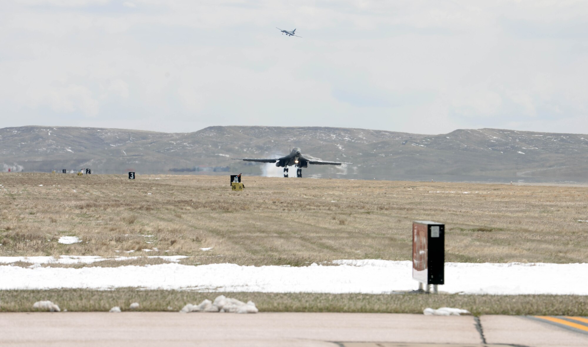 The 34th and 37th Bomb Squadron launched jets to prepare aircrew for the Air Force Weapons School April 15.