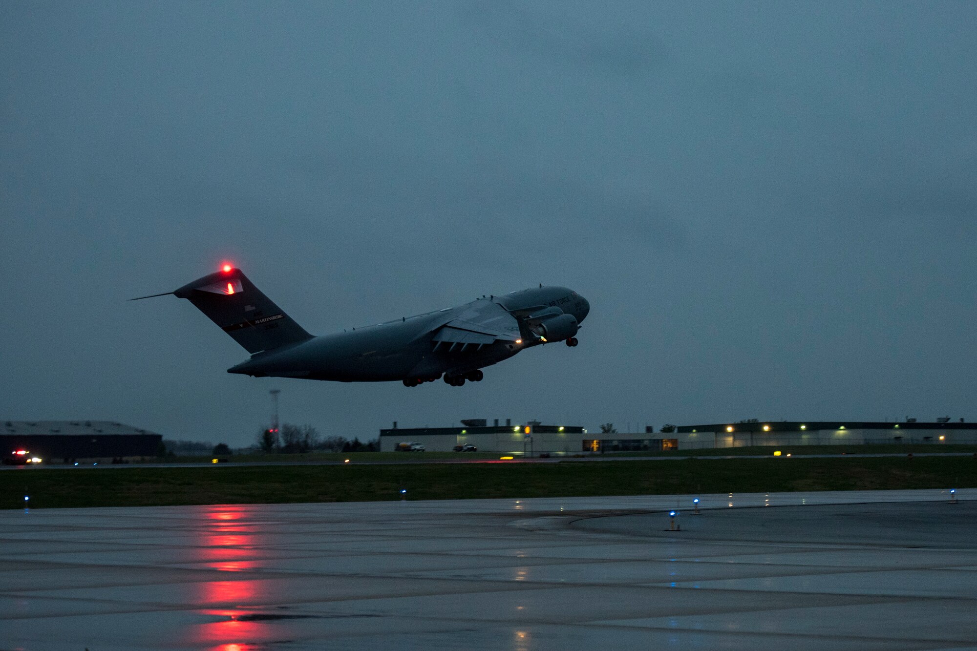 The 167th Airlift Wing transported just over one million COVID-19 test kits from Aviano Air Base, Italy to Memphis, Tenn., April 16, 2020. The test kits, which are maunufactured in Italy, will be distributed throughout the nation from the Fed Ex hub in Tennessee. Eighteen pallets filled the cargo compartment of the C-17 Globemaster III aircraft, crewed by seven 167th AW Airmen.