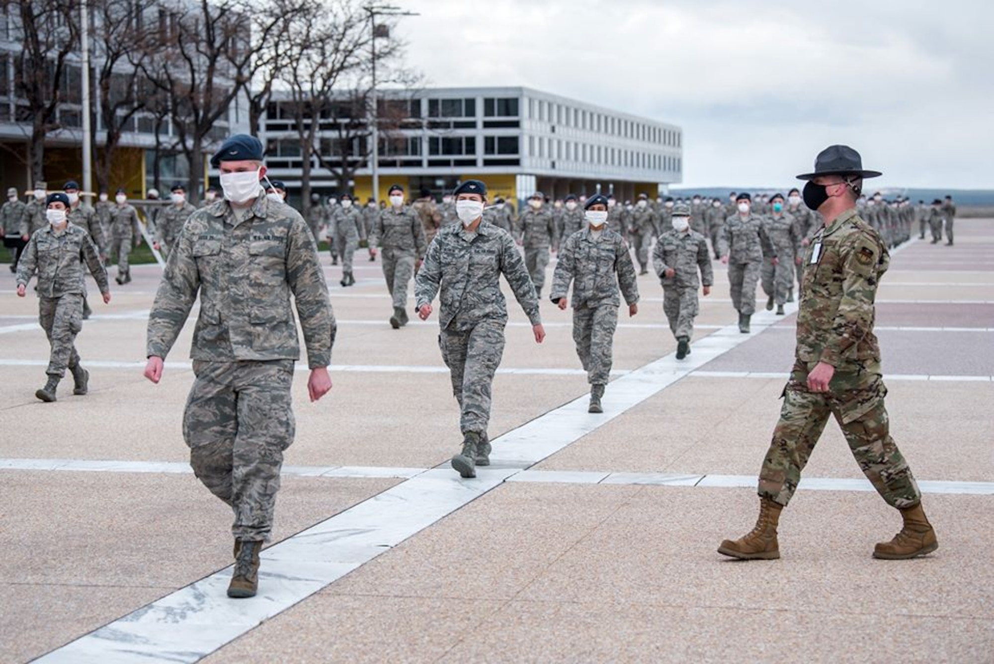 In a ceremony combining established, solemn ritual with new, medically necessary protocols, 967 U.S. Air Force Academy cadets will graduate April 18, launching careers in the Air and Space Forces as second lieutenants. (U.S. Air Force photo by Trevor Cokley)