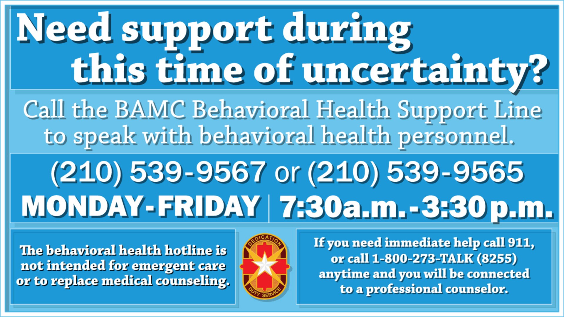Mental health specialists, chaplains and counselors throughout Joint Base San Antonio are utilizing technology and finding resourceful ways to keep in touch with their clients who seek counseling and guidance during this time of social distancing.