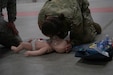 Soldiers and Airmen from the Pennsylvania National Guard perform the written evaluation of the American Red Cross CPR certification on April 13, 2020
