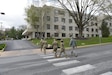 Guardsmen arrive at Broomall Rehabilitation and Nursing Center to assist in current staffing shortages