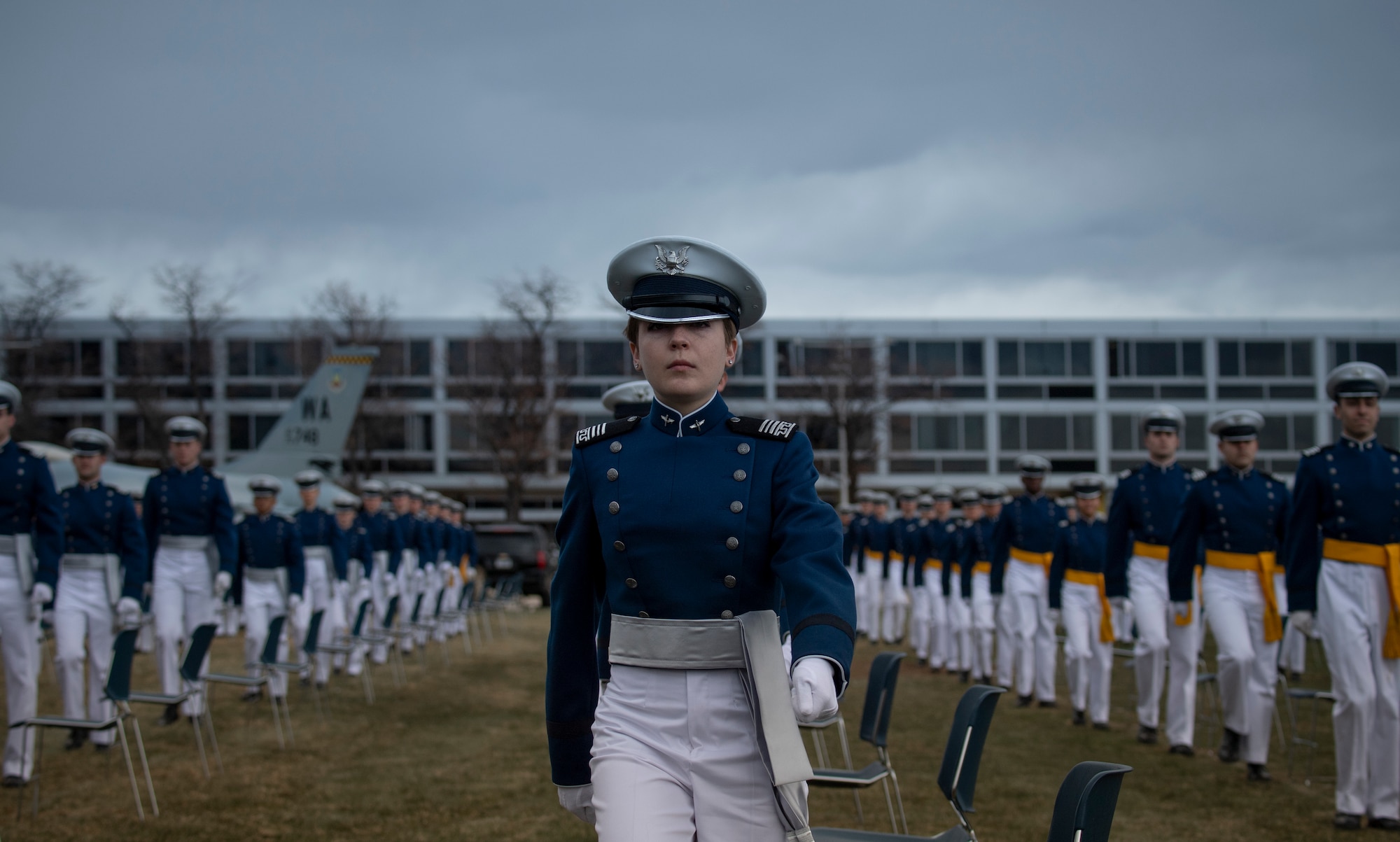 Gen. John W. “Jay” Raymond, Chief of Space Operations, administers the U.S. Space Force Oath of Office to the Eighty-Six Space Force Cadets during the U.S. Air Force Academy Class of 2020 graduation at the Air Force Academy in Colorado Springs, Colo.