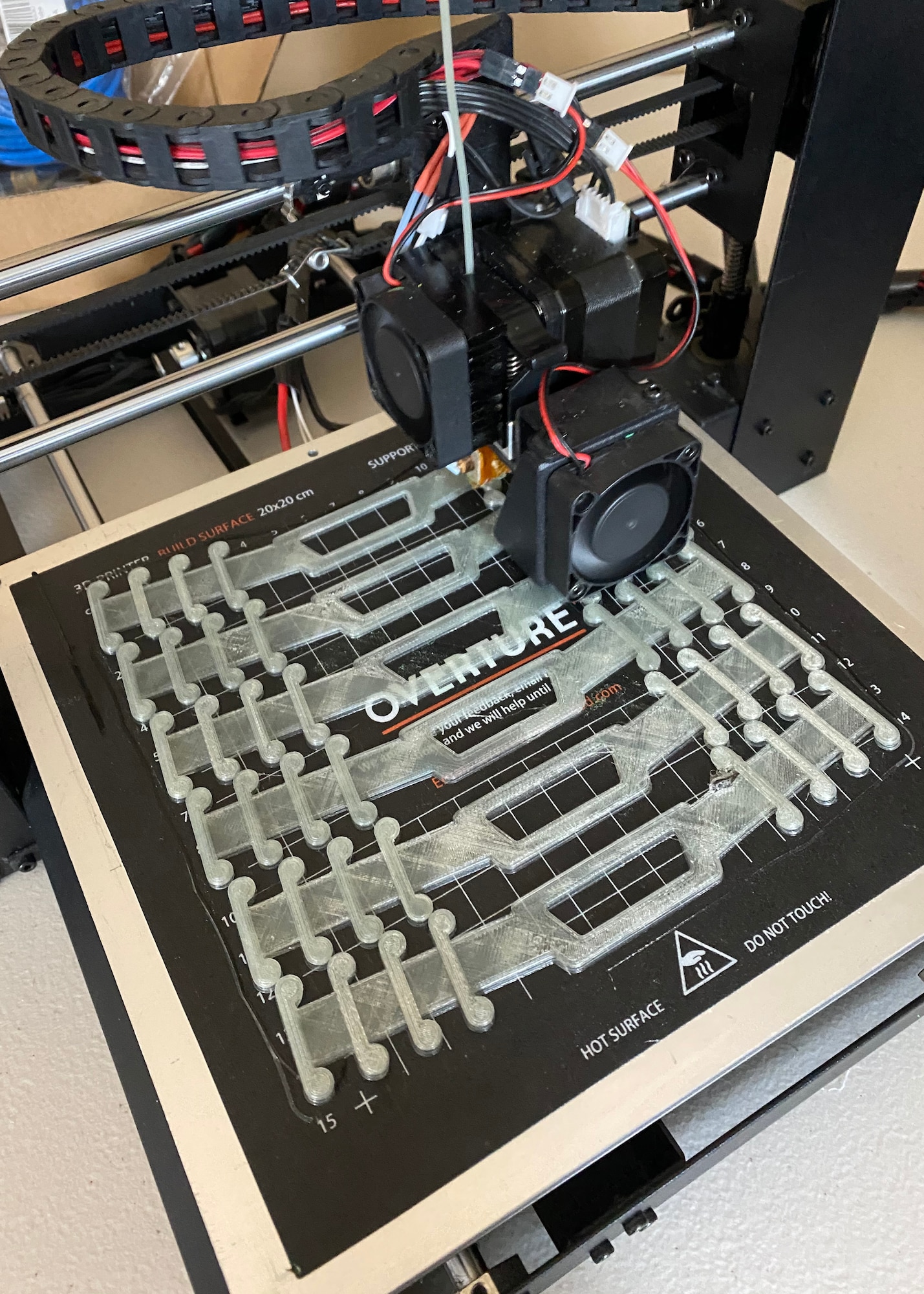 More than 50 members of the 104th Fighter Wing have been activated and are working within their career fields to assist with the COVID-19 response efforts within the Commonwealth.  Although Staff Sgt. Whitney Greaney has not been activated, she decided to help her community with her personal 3D printer.  Greaney is printing mask extenders on her 3D printer at home and donating them to those who need them most.  (Courtesy photo)