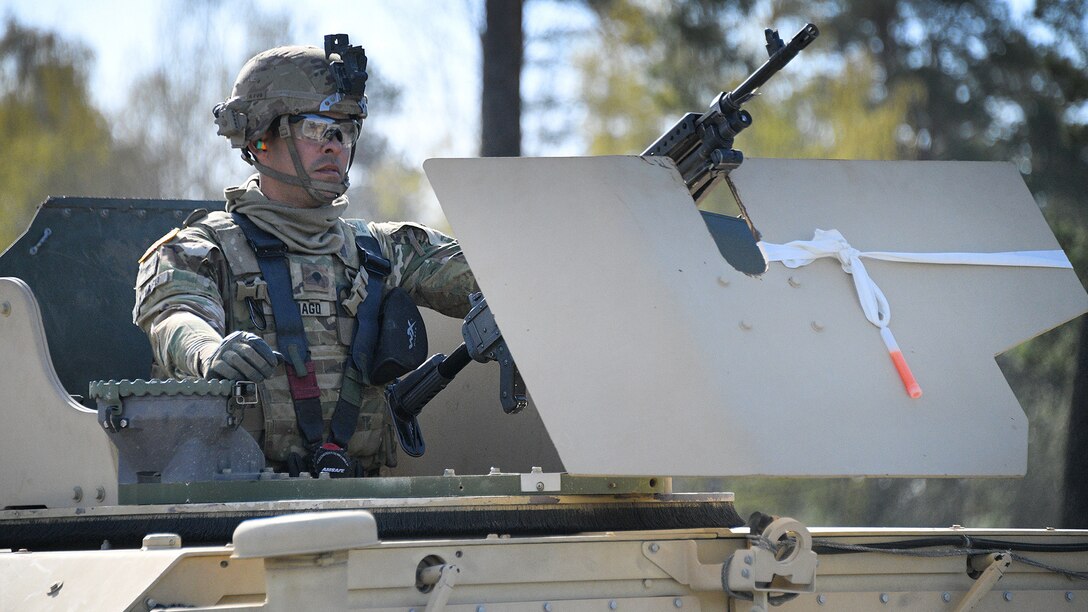 1st Cavalry Division, mounted machine gun range in Grafenwöhr, Germany