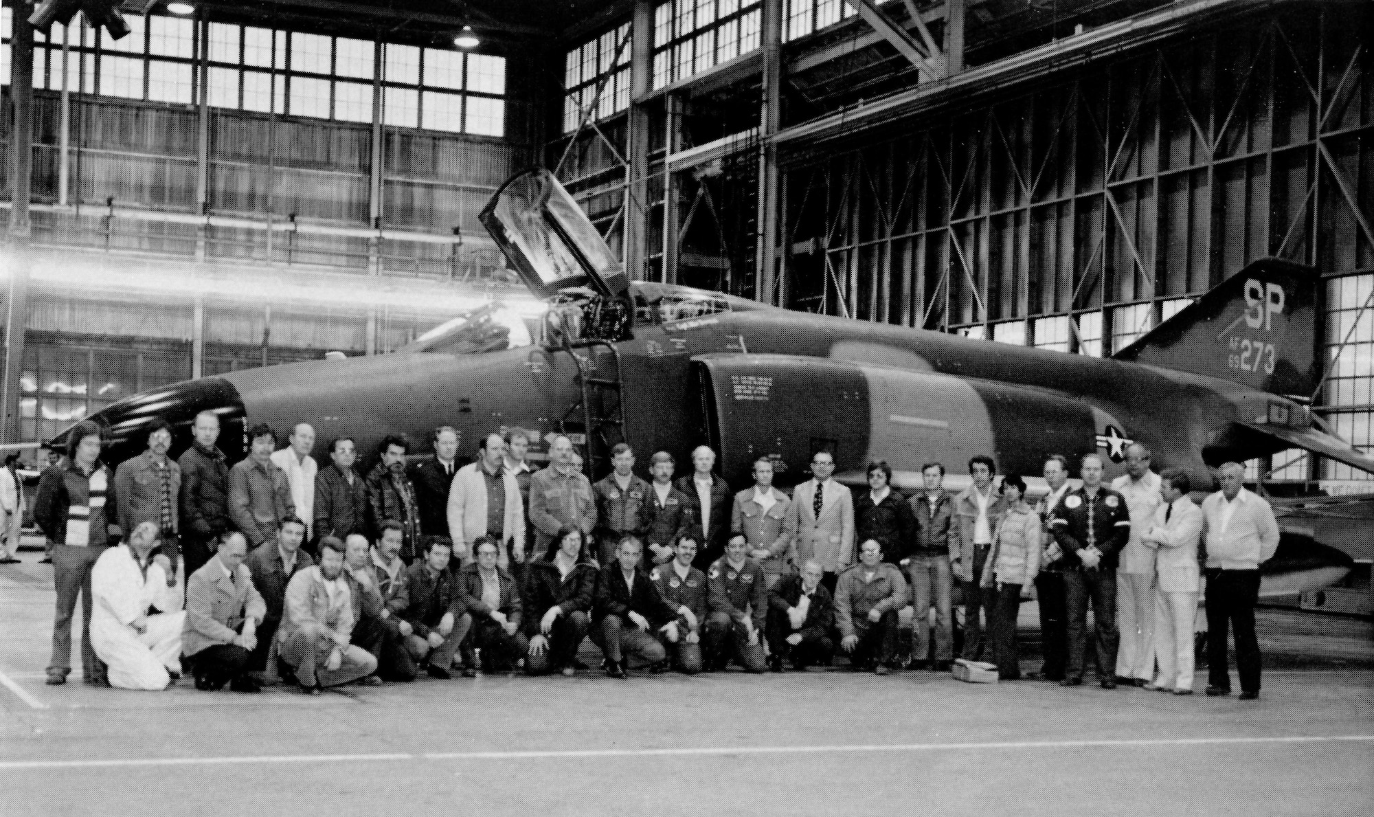 A group photo of a Maintenance Field Team in front of an F-4C Phantom.