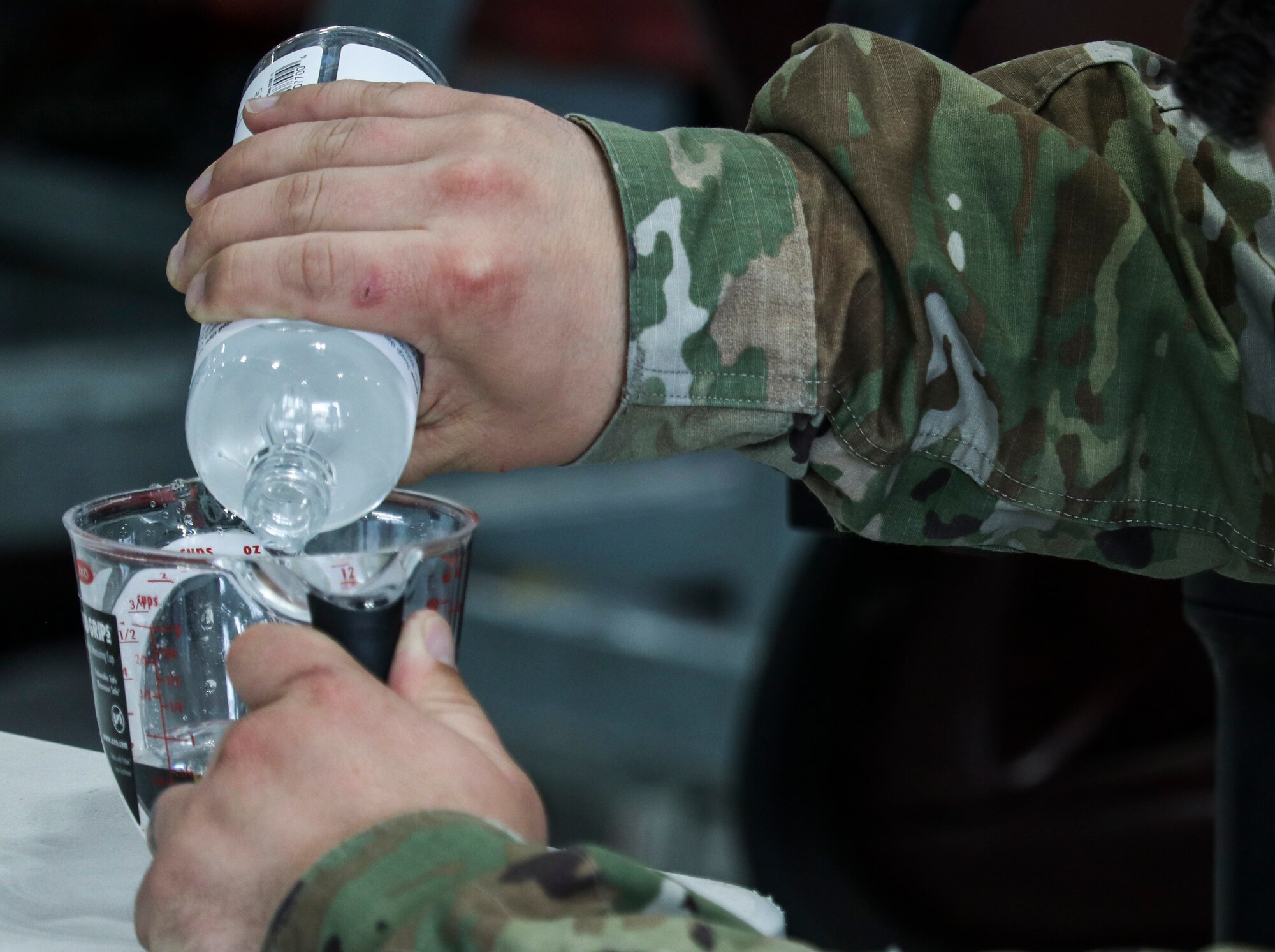 Dyess Airmen create hand sanitizer