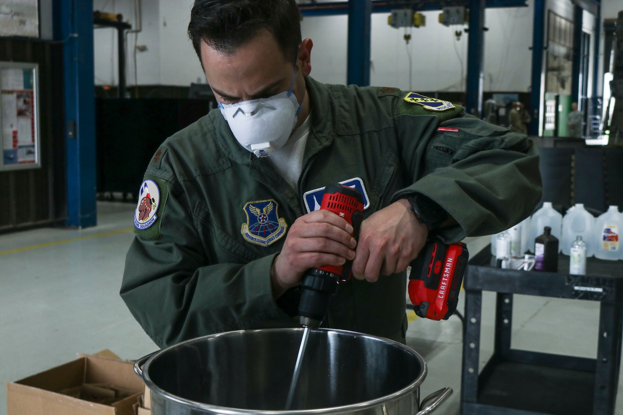 Dyess Airmen create hand sanitizer