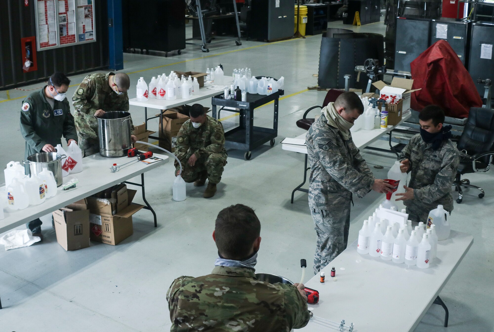 Dyess Airmen create hand sanitizer