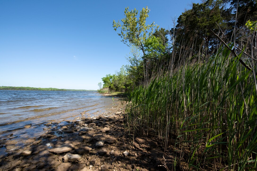 A beautiful scene on the shoreline of J. Percy Priest Lake along the Anderson Road Fitness Trail April 21, 2020 in Nashville, Tennessee. The U.S. Army Corps of Engineers Nashville District operates the project and encourages the public to take care of public lands on Earth Day and every day. (USACE photo by Lee Roberts)