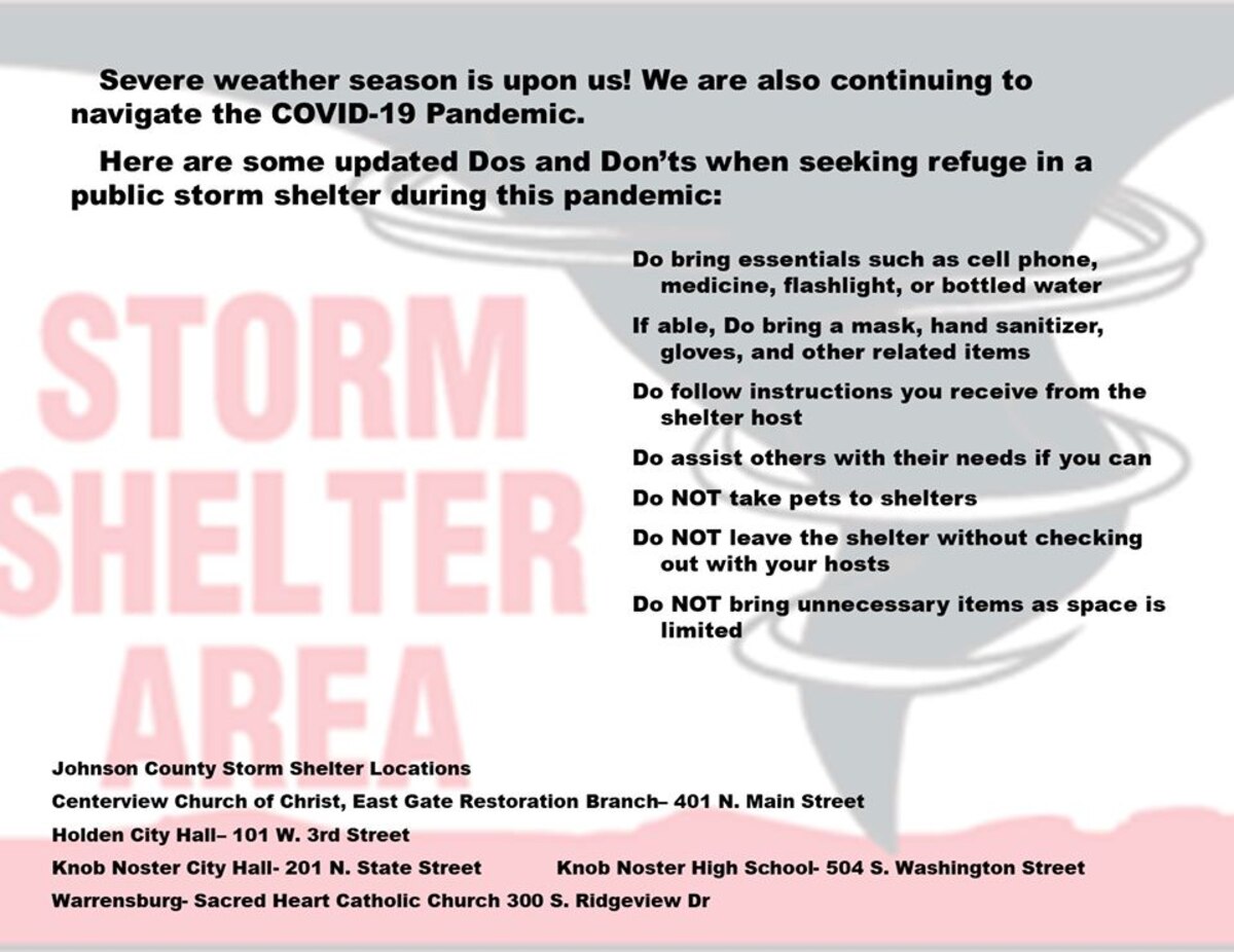 Whiteman AFB personnel prepare for severe weather season during COVID