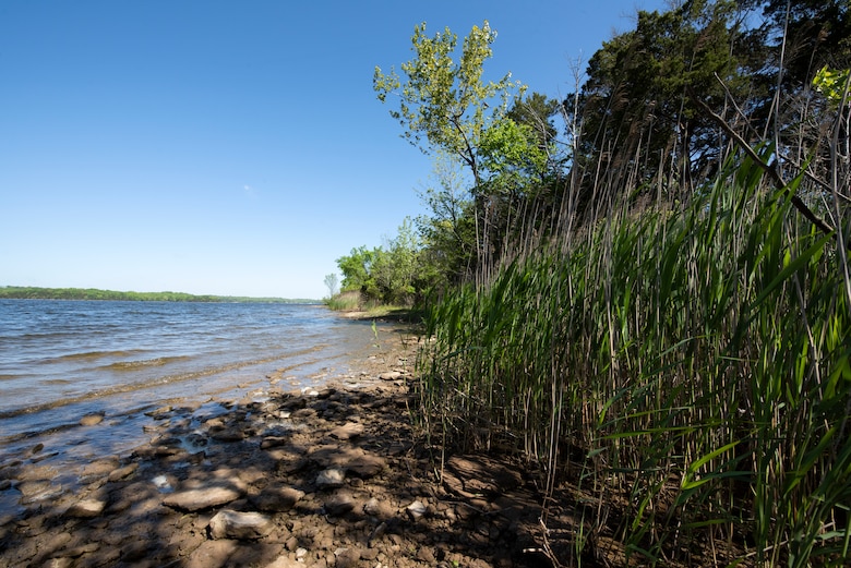 A beautiful scene on the shoreline of J. Percy Priest Lake along the Anderson Road Fitness Trail April 21, 2020 in Nashville, Tennessee. The U.S. Army Corps of Engineers Nashville District operates the project and encourages the public to take care of public lands on Earth Day and every day. (USACE photo by Lee Roberts)