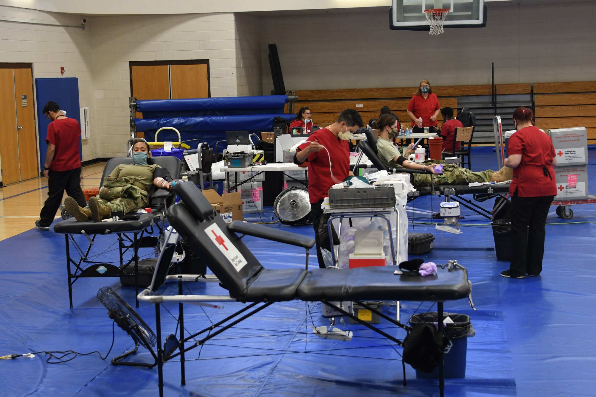 A photo of a blood drive