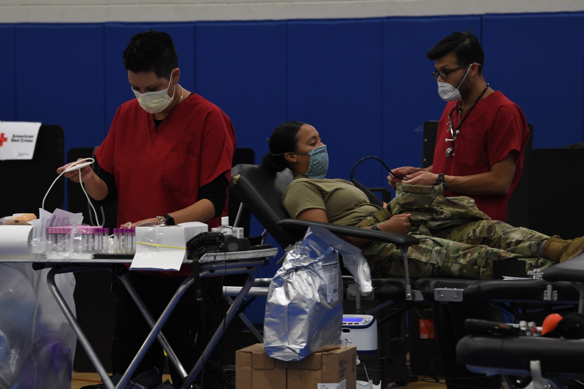 A photo of a blood drive