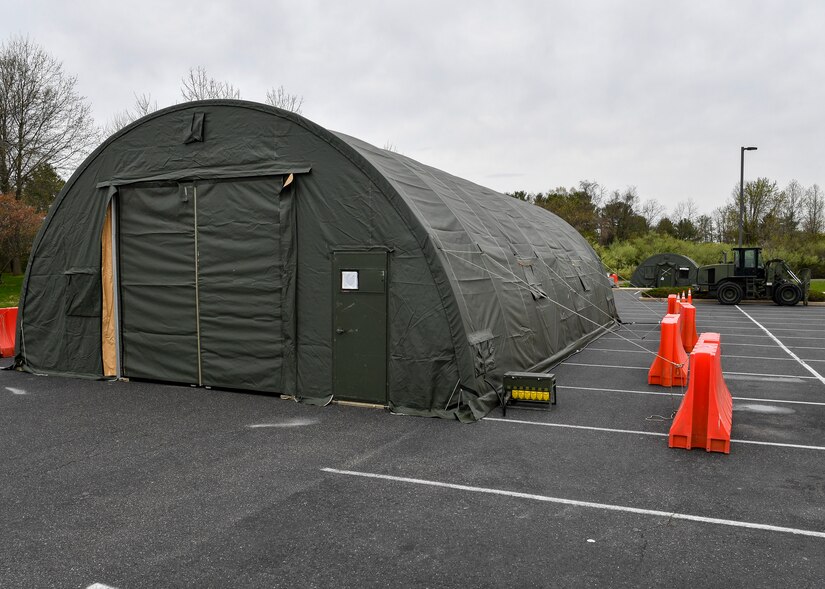 Photo of a California Medium Shelter System tents.