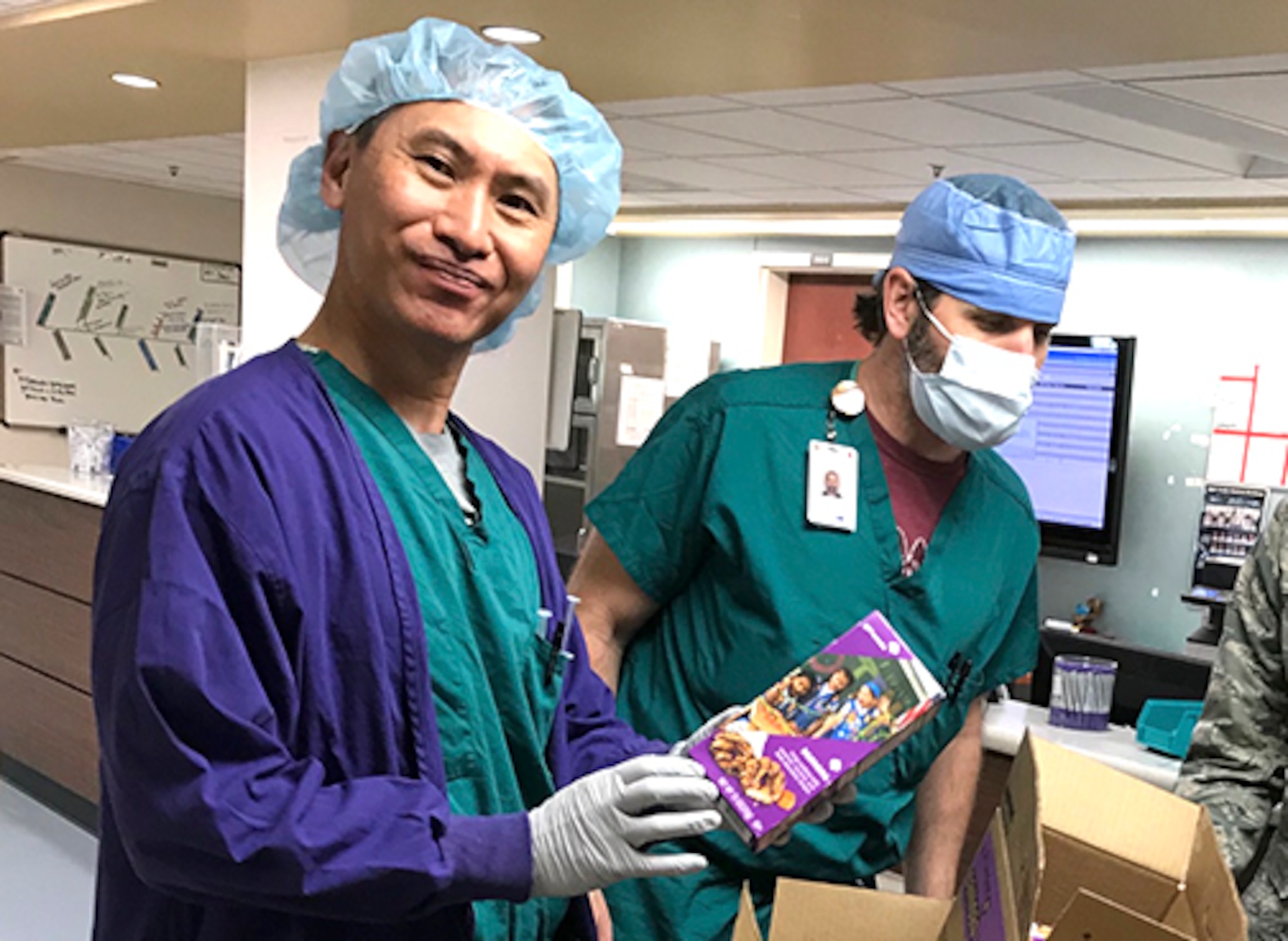 Support team delivers cookies